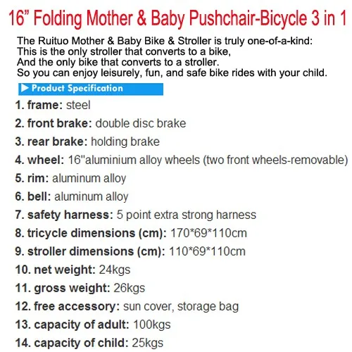 Flash Deal Execelli Folding Mother Bicycle 2 Baby Seats 3 in 1 Mother Bike Baby Strollers Double Seats+ 2 Rain Cover Convertible Pushchair 4 Flash Deal Execelli Folding Mother Bicycle 2 Baby Seats 3 in 1 Mother Bike Baby Strollers Double Seats+ 2 Rain Cover Convertible Pushchair 4