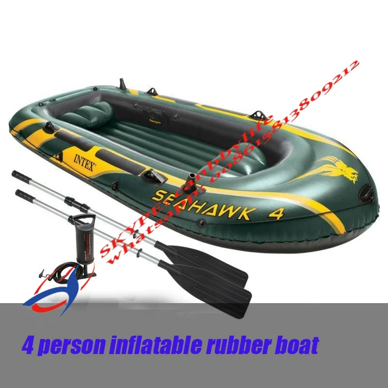 Intex Seahawk 4 человек пластиковые надувные резиновые лодки для рыбалки черновика