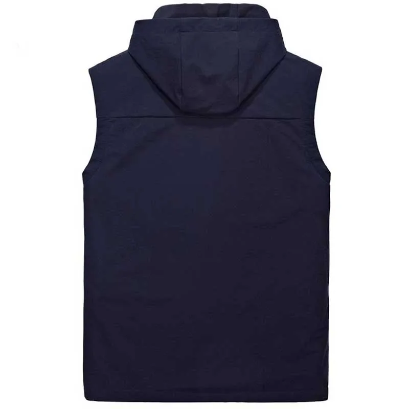 New business casual vest men's hooded copycat shoulders quick waistcoat New business casual vest men's hooded copycat shoulders quick waistcoat