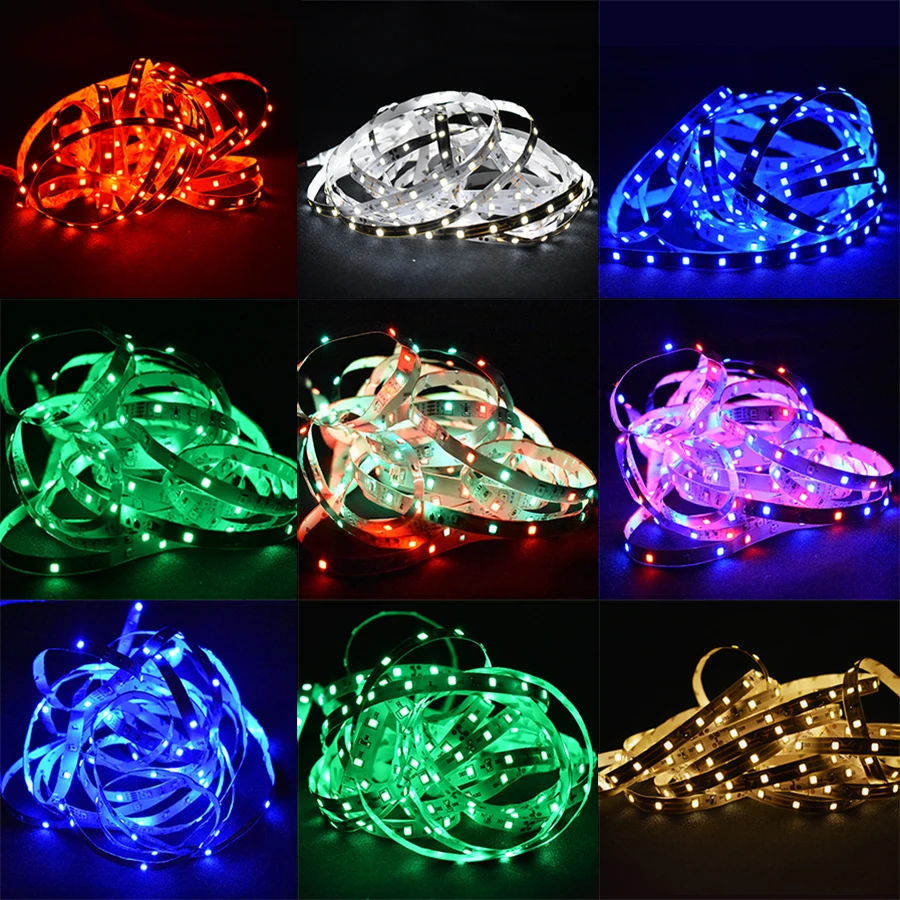 5m Dc12v 3528 Led Tira N o Imperme vel Led Rgb Flex vel branco Morno 