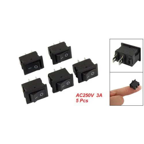 Xmas 5 x AC 250V 3A 2 булавки ON/OFF I/O SPST оснастки в Мини лодка кулисный переключатель|on/off