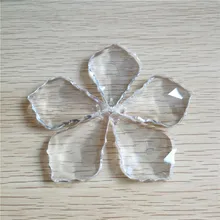 Прозрачный 50 мм 5 шт в виде кленового листа K9 Стекло призмы подвесные люстры Запчасти гирлянда чакра спектры люстры УФ-лампа Подвеска