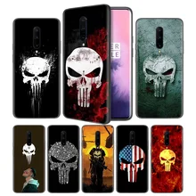 Marvel The Punisher Soft Black Silicone Case Cover for OnePlus 6 6T 7 Pro 5G Ultra-thin TPU Phone Back Protective