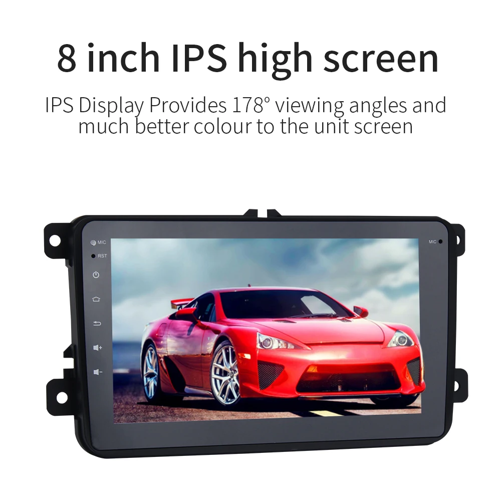 Clearance Dasaita 8" Android 9.0 Car GPS Radio Player for VW Volkswagen Golf 5 6 Polo Passat Tiguan Jetta EOS Sharan Amarok Scirocco Video 3