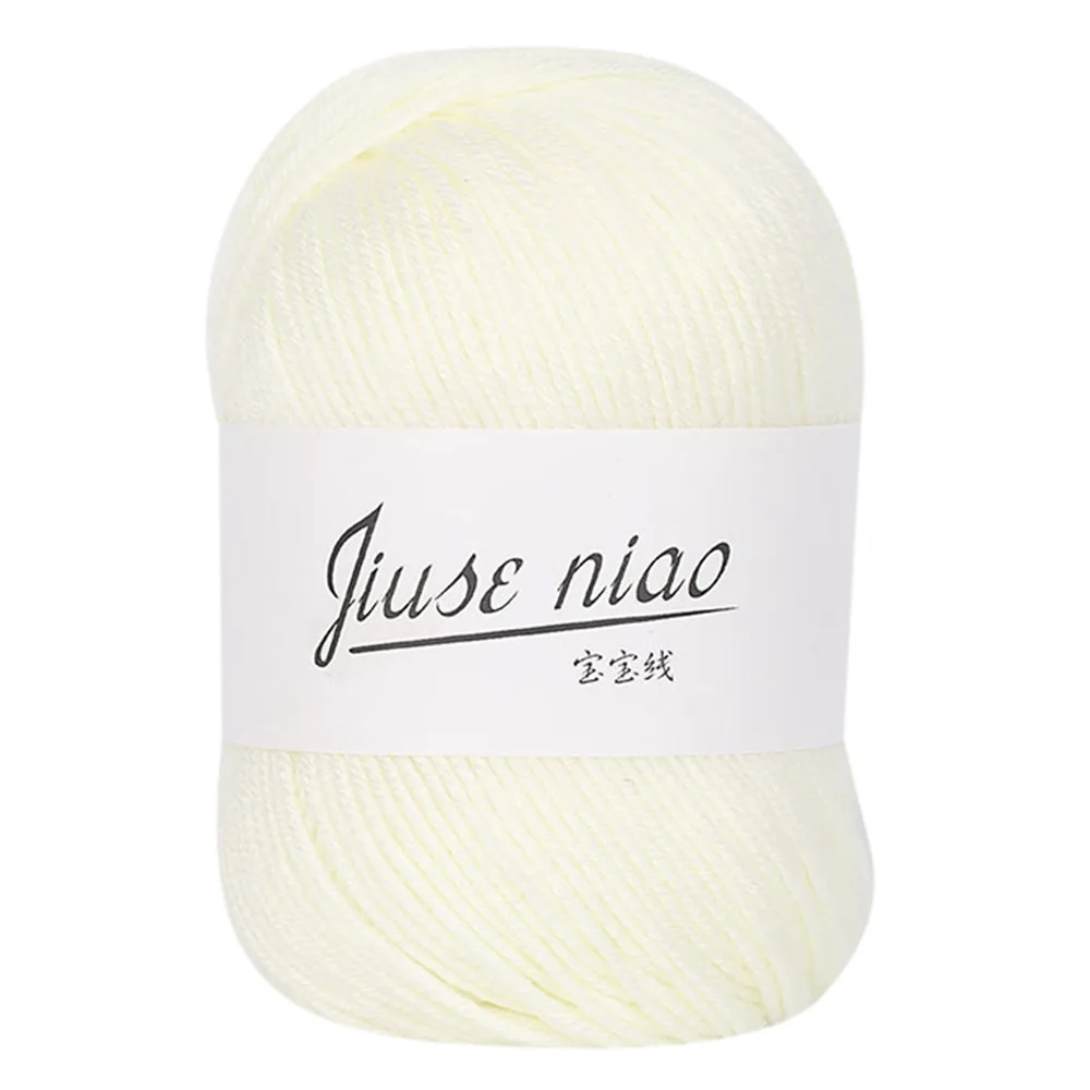 2019 New 1PC 50g Chunky Colorful Hand Knitting Baby Milk Cotton Crochet Knitwear Wool For Knitting Children Hand Knitted Yarn