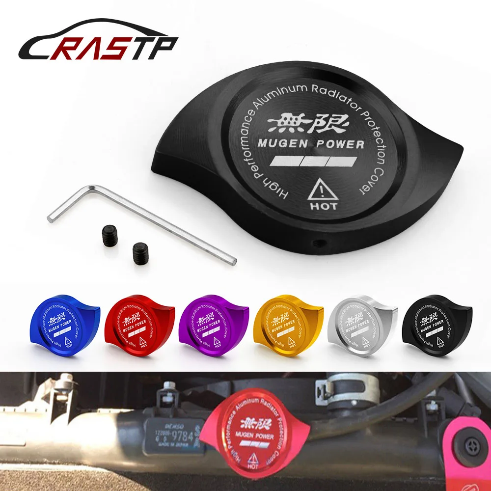 

RASTP-Red Aluminum Radiator Protection Cap Cover Fit for HONDA Accord Civic CR-V CR-Z CRX City Jazz Prelude RS-CAP007