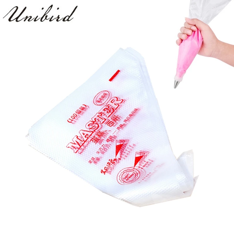 

Unibird 100 Pcs/Lot Disposable Pastry Bags for Cream Mold Birthday Party Baking Cake Decorating Tool for Kids Icing Piping Bags