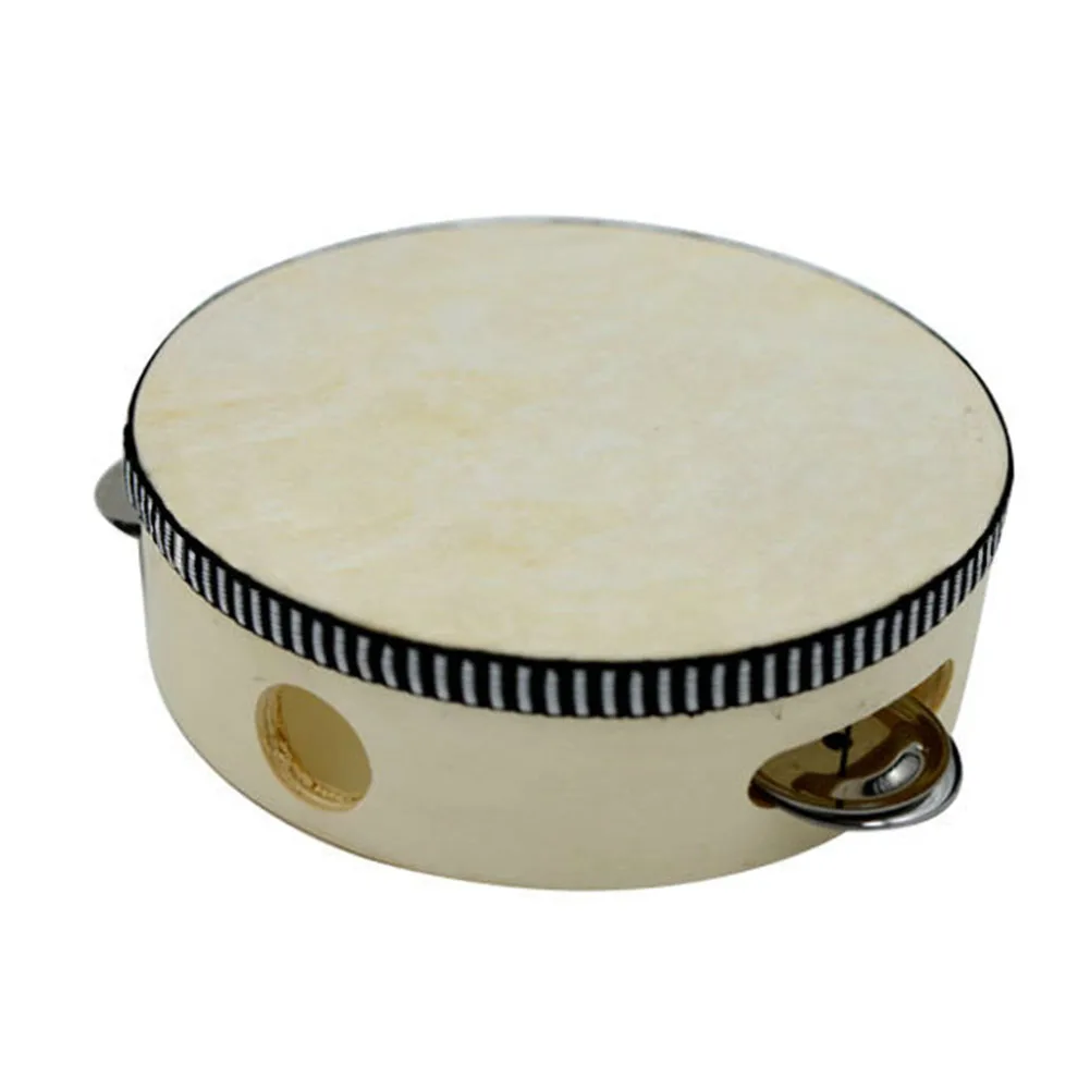 

Drum Children Percussion Instrument Drum Musical Dance Instruments Tambourine Toy KTV Party Wooden Percussion Instruments 1pc