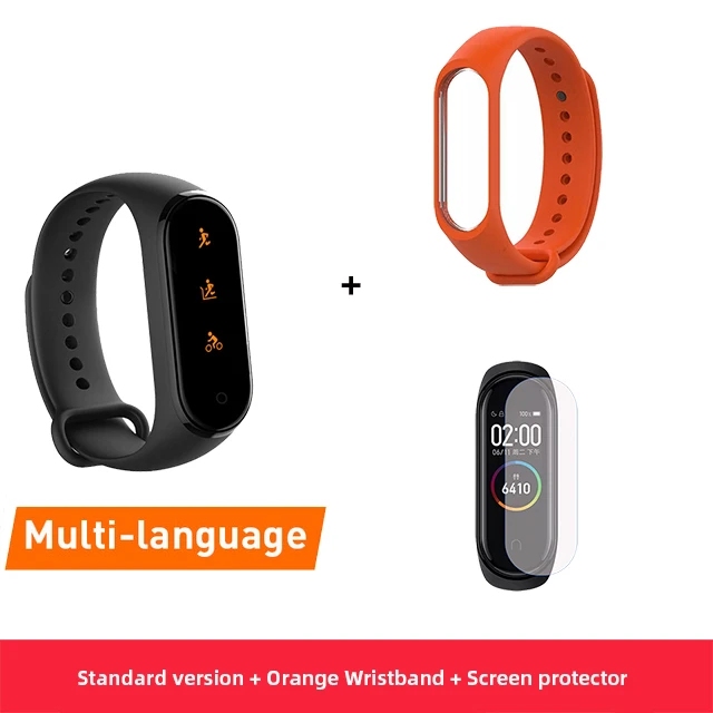 Новейшие Смарт-часы Xiaomi mi Band 4 фитнес-браслет mi band 4 фитнес-трекер Шагомер Bluetooth 5,0 смарт-браслет Xio mi Watch - Цвет: CN Orange