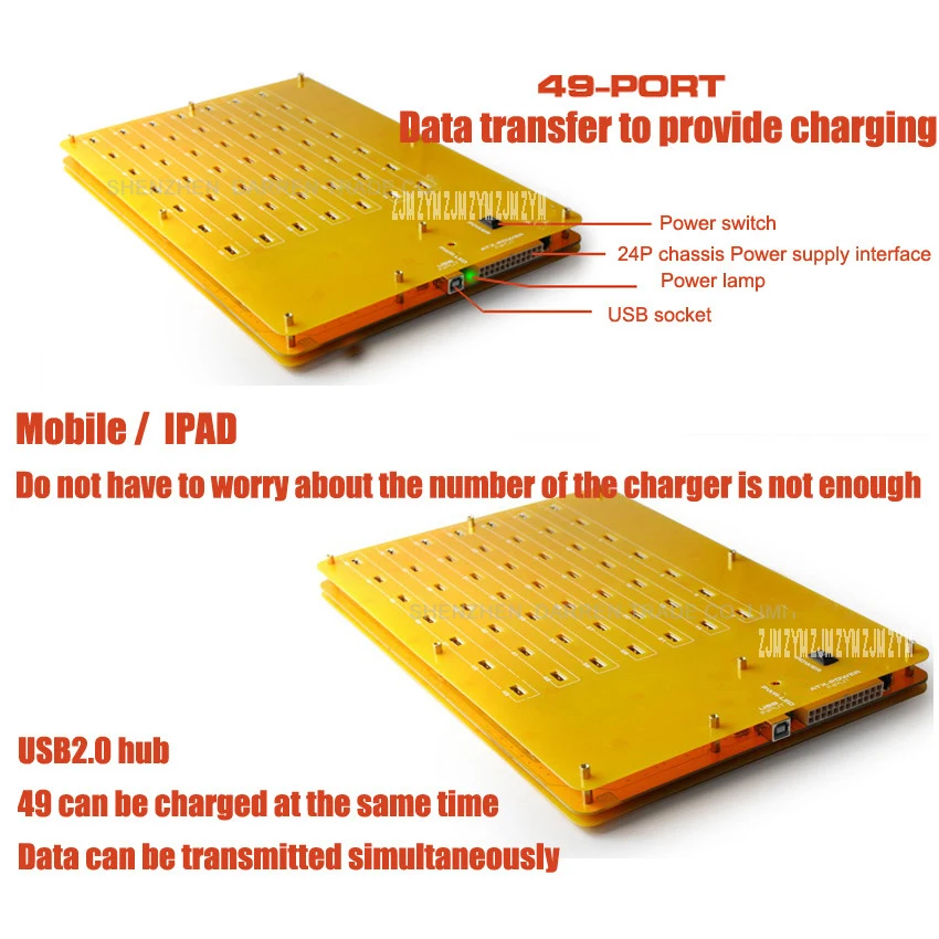 1 шт. сборные 49 портов высокоскоростные концентраторы/зарядное устройство с передачей данных USB 2,0 для Windows/Mac OS/Linux/Phone