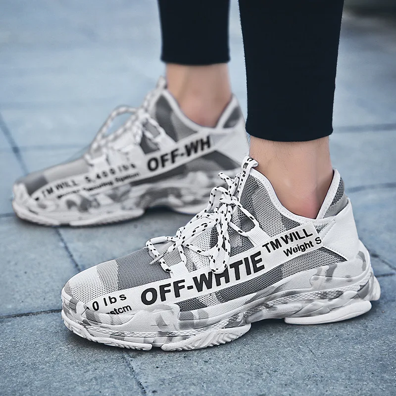 

Running Shoes for Men Jogging Sneakers Camouflage Breathable Mesh Lace-up Outdoor Comfortable Men Training Sport Shoes