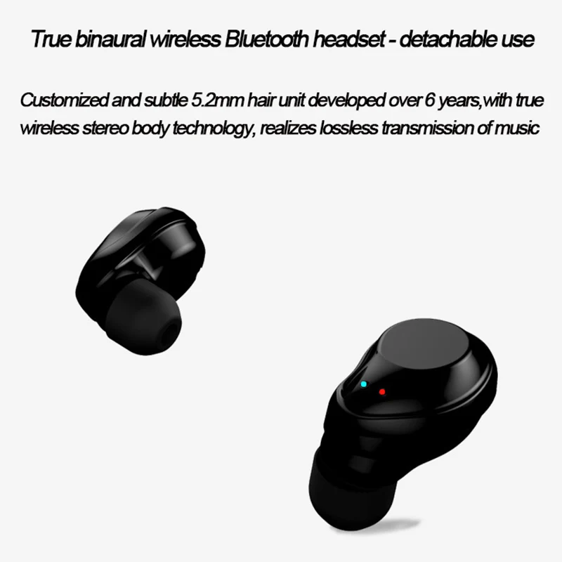 X6 TWS headset wireless Bluetooth ear in-ear mini 4.2 stereo touch waterproof call function support music bilat | Электроника
