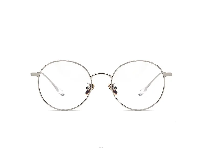 Новые повседневные модные изысканные простые высококачественные анти-синие очки круглое плоское зеркало в раме мужские и женские очки