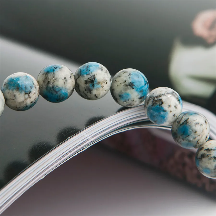 Natural K2 Jasper Volcanic Jasper Gemstone Crystal Stretch Round Bead Bracelets Woman Lady 8mm AAAA (4)