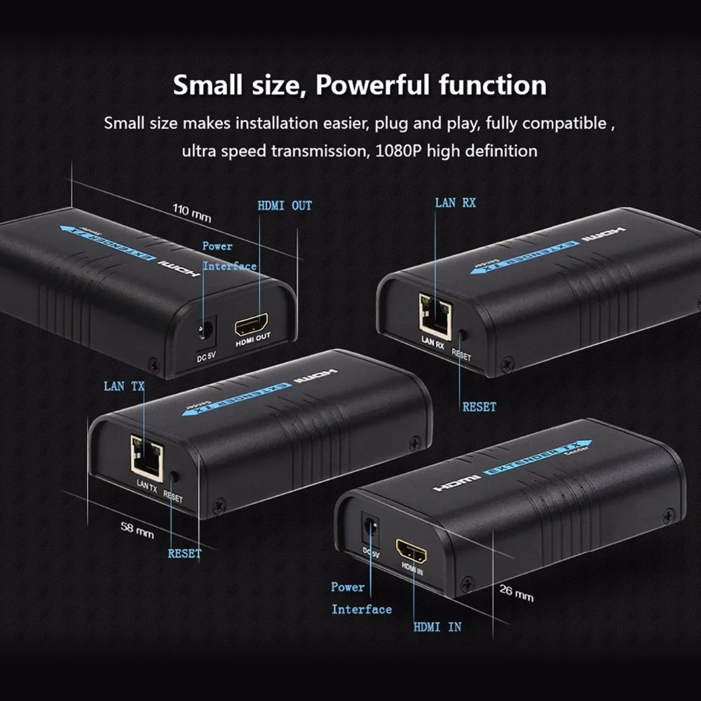 120 м 1080p передатчик или приемник по IP TCP HDMI удлинитель Ethernet по Lan сигнал RJ45 cat5 cat6 cat5e HDMI удлинитель TX/RX