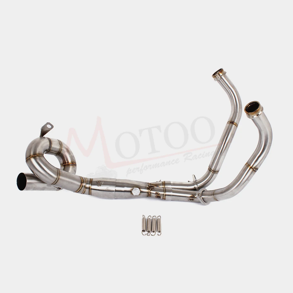 Motoo-de escape completo del sistema de escape con el enlace para YAMAHA FZ-07 MT-07 FZ 07 MT 07 2014-2017 con silenciador XSR700 2016-2017
