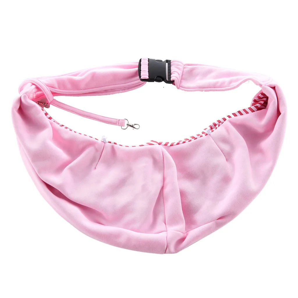 Транспортировочные пакеты для собак, маленьких домашних животных, кошек, переноска, должна слинг, розовый узор в полоску, регулируемая сумка, дышащая сумка, 19June18 P30