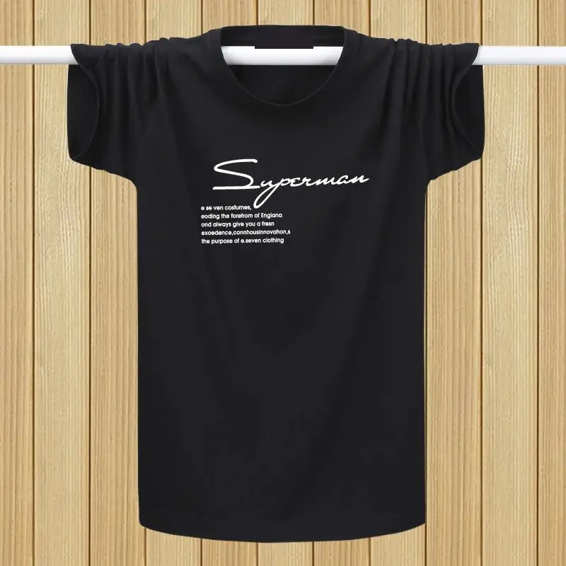 

New Arrival Youth Summer Male Short Sleeve Printing Letter Brand Super Large Fashion Loose Casual T-shirt Size S-2XL 3XL 4XL 5XL