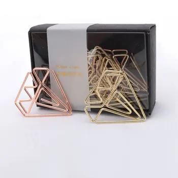 

New arrival bookmark diamond clip rose gold clip gold staples stationery befriend metal Paper clip