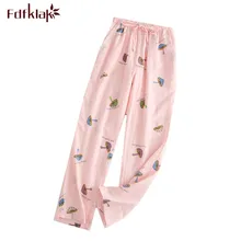 Модные домашние брюки женские длинные пижамные штаны осень-зима пижамные штаны с принтом хлопковые пижамы женские штаны