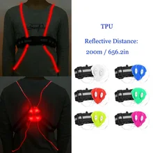 Жилет для бега безопасности светоотражающий жилет ремень полосатые ремни для женщин и мужчин светодиодный ночник Бег Велоспорт спортивный жилет