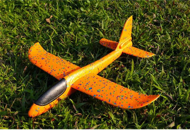 QWZ 48 см большой самолет рука бросали Самолет EPP пены ручной запуск DIY планер модель летающая игрушка увлекательные игры для активного отдыха