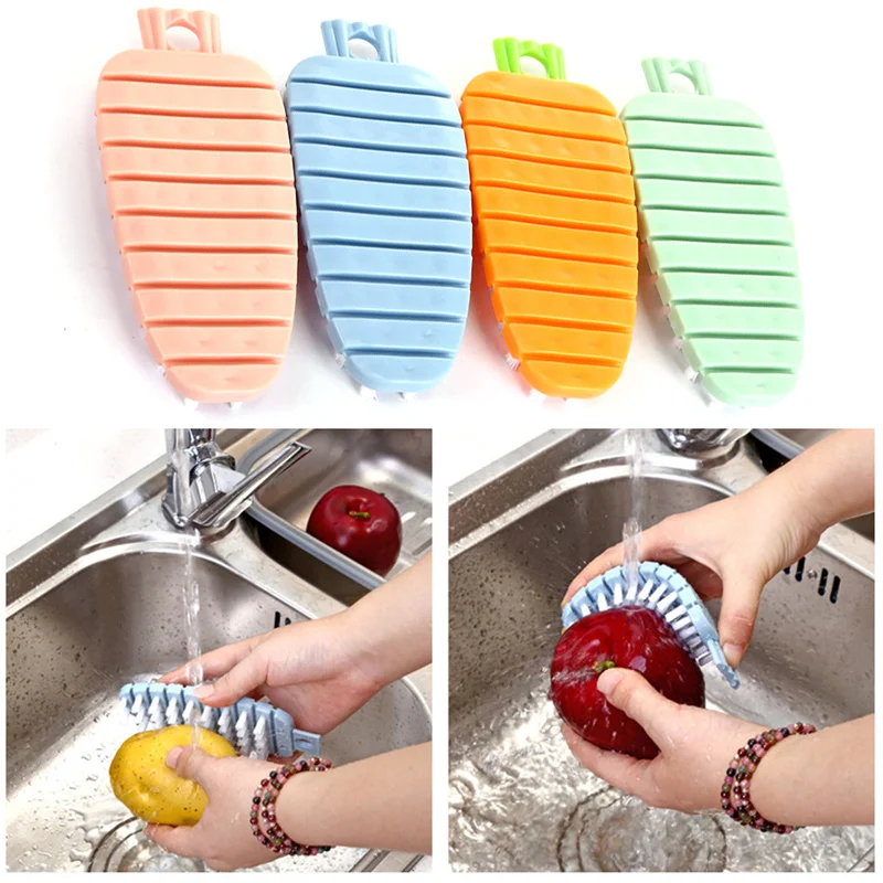 

New Hot Dish Washing Sponge Scrubber Cleaning Cooking Concept Fruit and Vegetable Brush Vegetarian Scrubber Kitchen Accessories