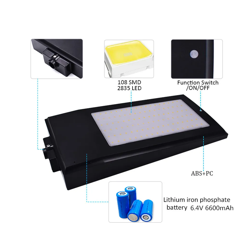 Movido a Energia Sensor de Movimento Parede ao ar Livre à Prova Leds Radar Solar Luz Dwaterproof Água Lâmpada Rua Quintal Caminho Jardim 15 w 108 2100lm 9 Cheap solar power