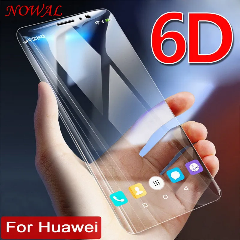 6D Tempered Glass Case For Huawei P20 Pro Honor 9 9i Lite Mate 20 10 NOVA 3E 3i 2i 3 Y6 Y7 Y9 2019 Screen Protective Cover | Мобильные