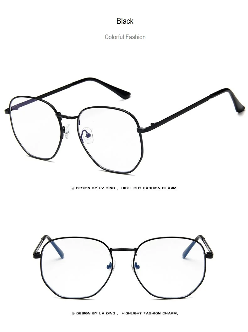 Шестигранные серебряные прозрачные очки, оправа для мужчин,, Ретро стиль, близорукость, оптические очки, оправа для женщин, Oculos lunette de vue homme