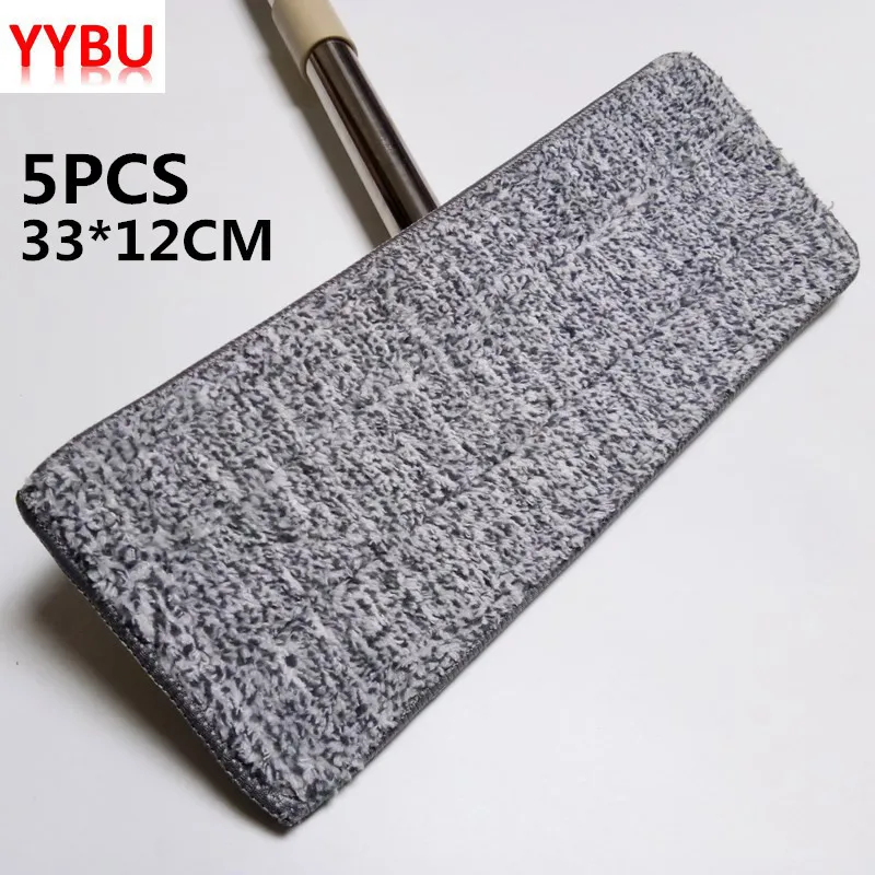 

YYBU 5PCS/Set Microfiber Floor Mop Cloth Replace Rag for Mop Floor Dust Cleaning Paste Mop Cloth Reusable Home Cleaning Tools
