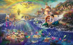 UNDER THE SEA морского дна сокровище Русалочка фонов винил ткань высокого качества компьютер печатных дети Фон