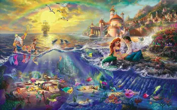 

UNDER THE SEA Seabed Treasure Little Mermaid backdrops Vinyl cloth High quality Computer printed children kids background