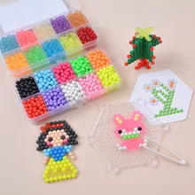 Color Crystal bean DIY Water Spray Magic Beads 3D Puzzle Educational Kit juguetes Ball Game Toys for Children