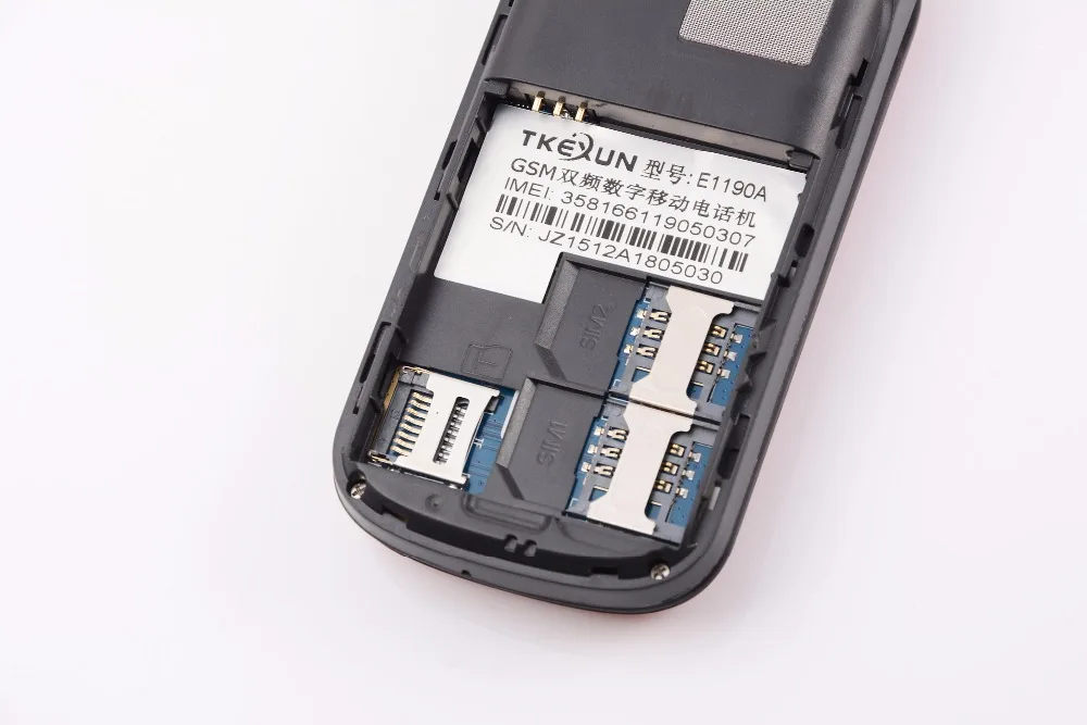 Дешевые флип мобильный телефон Fsmart TKEXUN E1190A 2 6 дюймов Quad Band GSM 1000 мАч Bluetooth FM радио