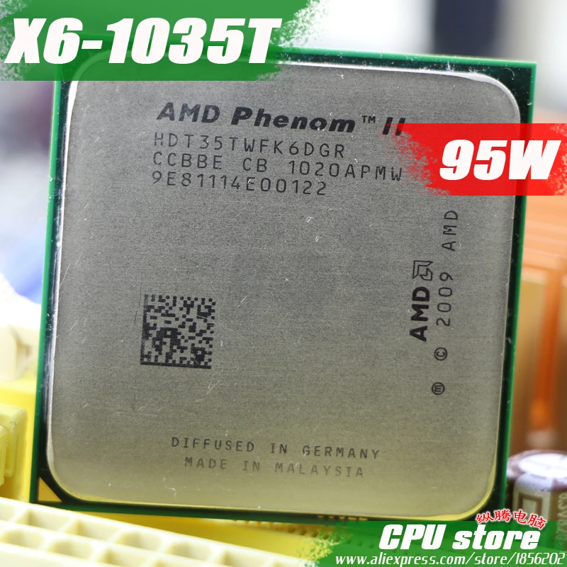 Процессор AMD Phenom II X6 1035T cpu шестиядерный (2 6 ГГц/6 м/95 Вт) Socket AM3 AM2 + 938 pin (Рабочая 100%