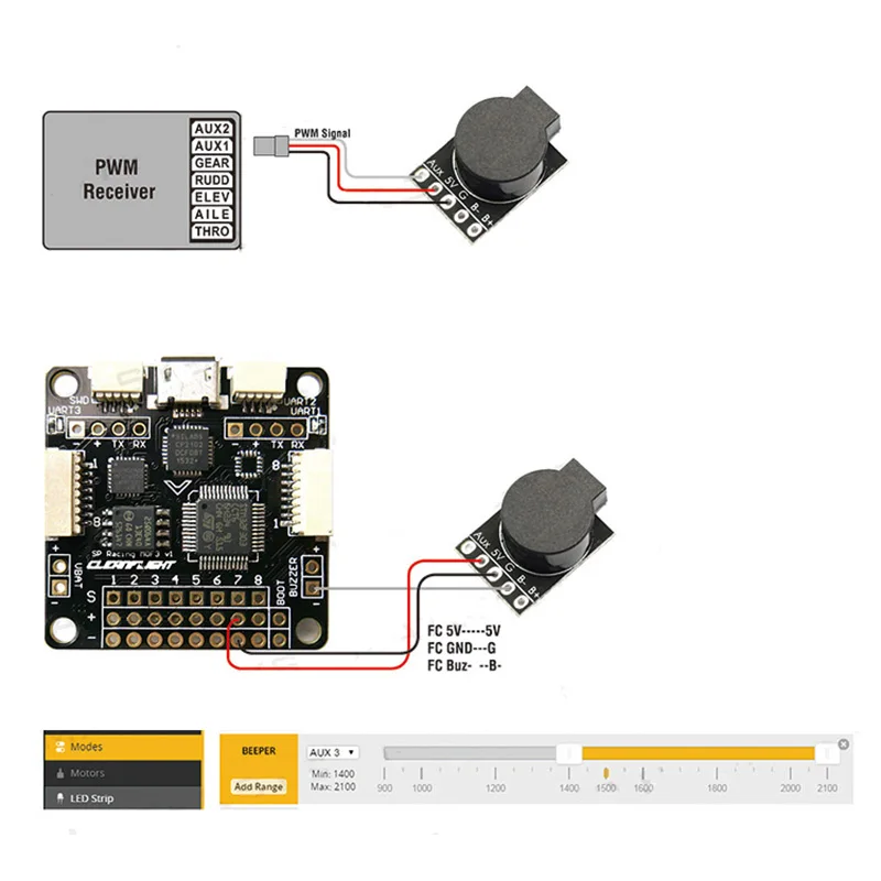 

Matek System Loud Buzzer Board Beeper FPV Flight Contrller 5V Loud Buzzer Dual Mode for Naze32 F3 F4 PWM Quadcopter Multicopter