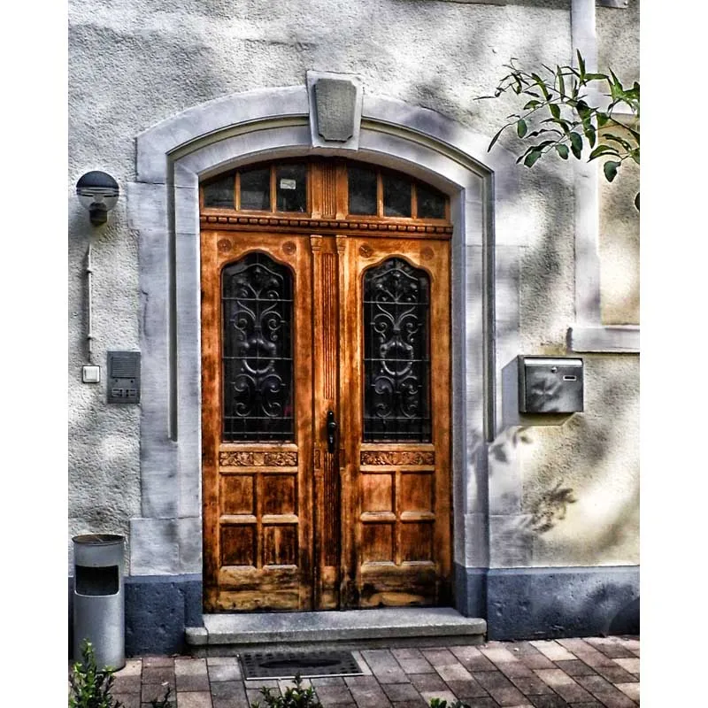 

Wrinkle free fleece cement doorway photo props photography backdrop for studio photography backgrounds F-1549-A