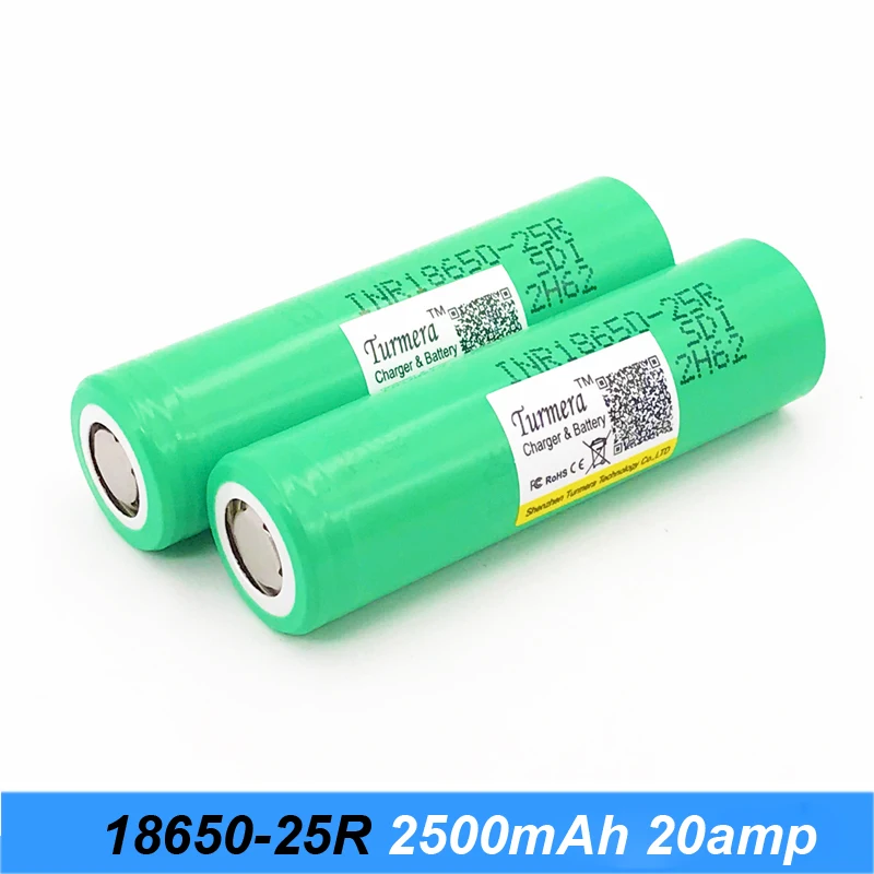 Turmera-18650-25R-20amps-12