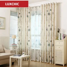 Rustic Floral Herb Printed Linen Curtains for Living Room Bedroom Kitchen Elegant Window Curtains Drapes Fabric Custom Made