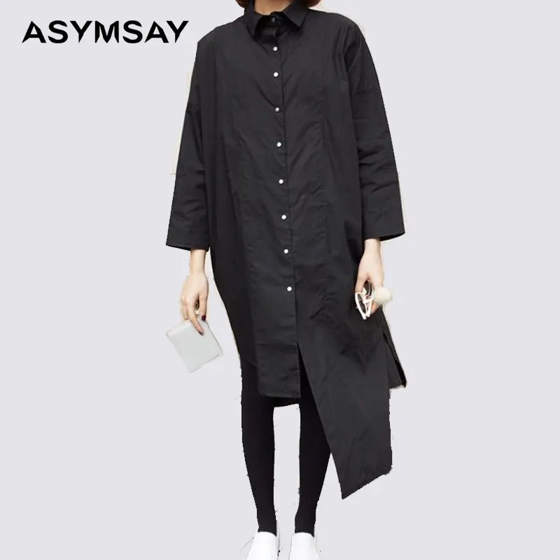 

womens white shirts black long back high low long shirt women casual cotton linen blouse ladies korean style blouse