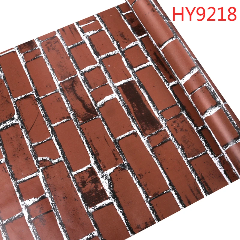 PVC Self Adhesive Vinyl Wallpaper 3D Brick Design Europe Modern Style