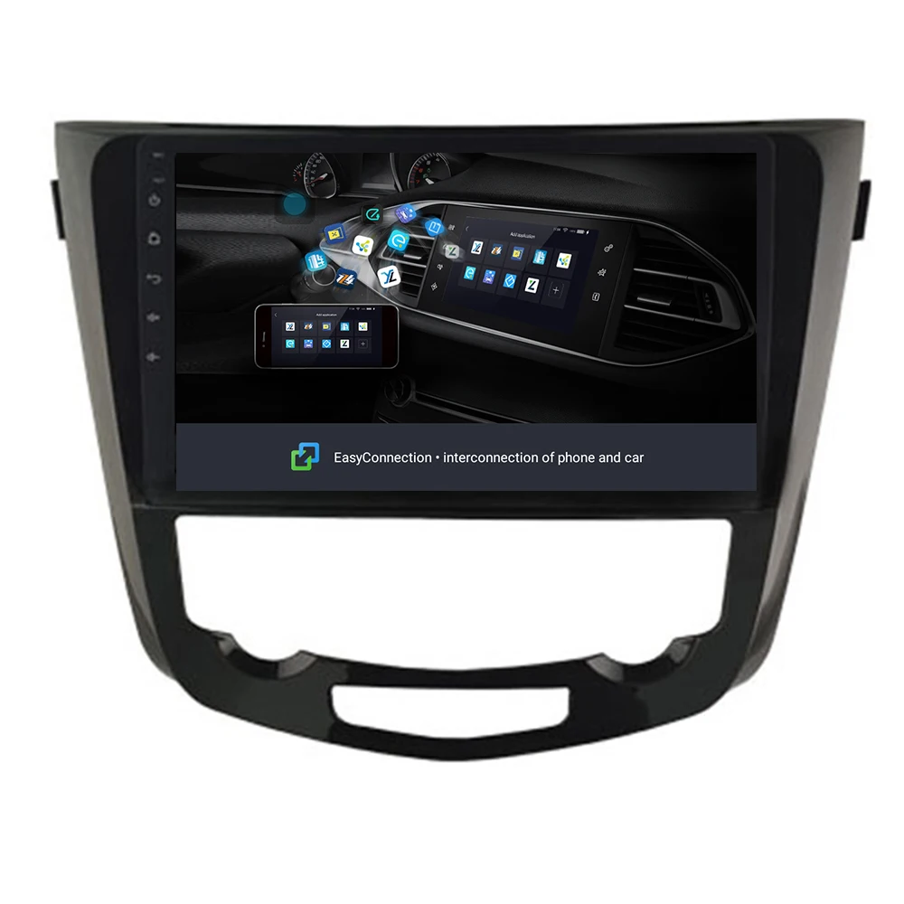 Cheap 2Din 10.2"Android 9.1 Car DVD Radio Player Fit Nissan qashqai/X-Trail 2014 - 2019 GPS Navigation 4Core 2G+16G WIFI BT Multimedia 5