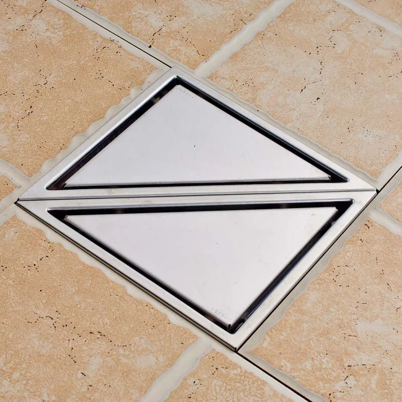 

Stainless Steel Shower Triangle Floor Drain with Removable Cover Brushed Finish Shower Floor Grate Drain Free Shipping