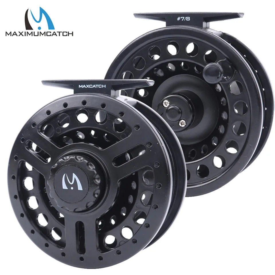

Maximumcatch Explorer 5/6/7/8WT Plastic Fly Fishing Reel Large Arbor Black Fly Reel with Spare Spool