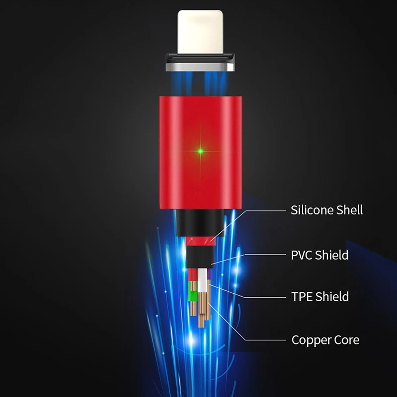 ZRSE كابل مغناطيسي 3A سريع شحن المصغّر usb C نوع C شاحن بيانات شاحن هاتف محمول يعمل بنظام تشغيل أندرويد كابلات الحبل سلك ل Xiaomi سامسونج