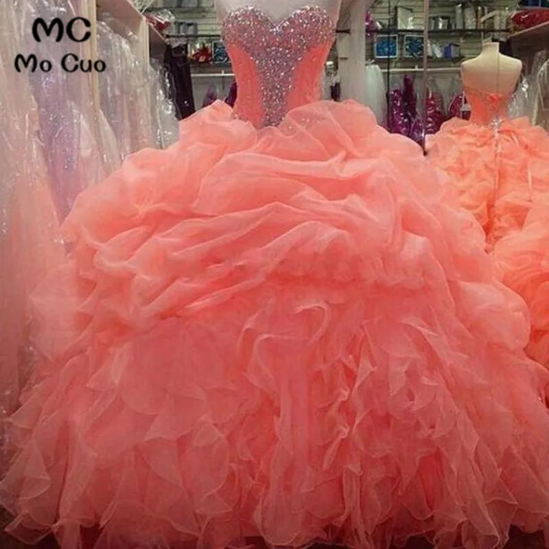 Siaoryne Ball Gown Quinceanera Dresses Organza Sweetheart Beading Prom Dresses Sweet 16 dresses