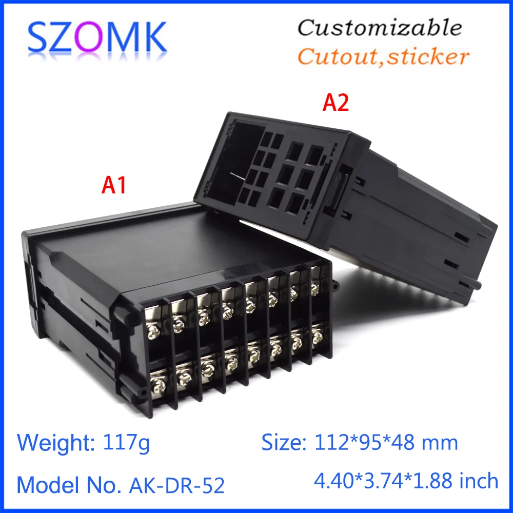 szomk plastic din rail enclosure controller plastic electronics instrument housing device box digital time relay shell (2)