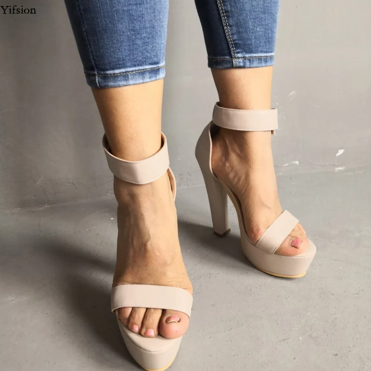 platform open toe heels