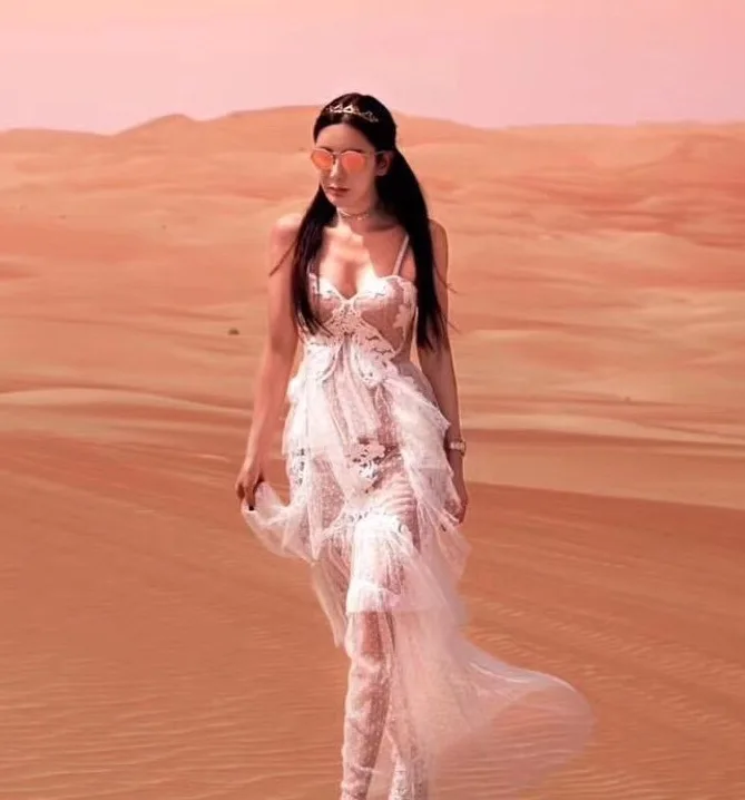 Sexy D'une Qualité Seule Robe Printemps Haute Élégance Aristocratique Nouveau Dentelle D'été Pièce qHwXWxSO